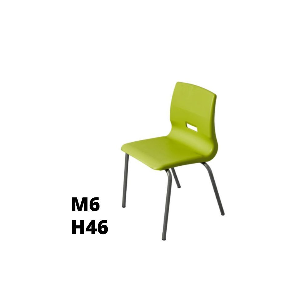 SEDUTA SALICE h46cm struttura grigia seduta verde lime SD.ST.4GF.M6.VL