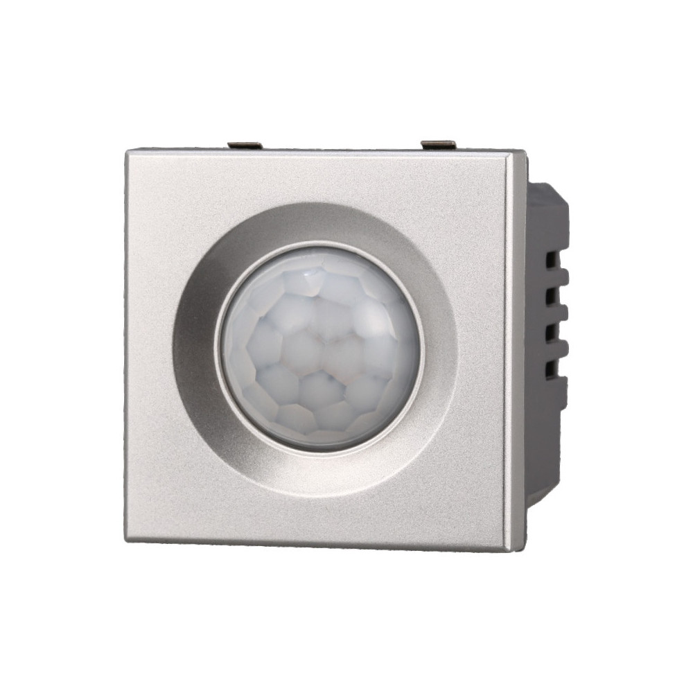 ETTROIT SENSORE DI MOVIMENTO A INFRAROSSI 2 POSTI - SERIE MOON - GRIGIO (AG1801) Compatibile BTicino Axolute