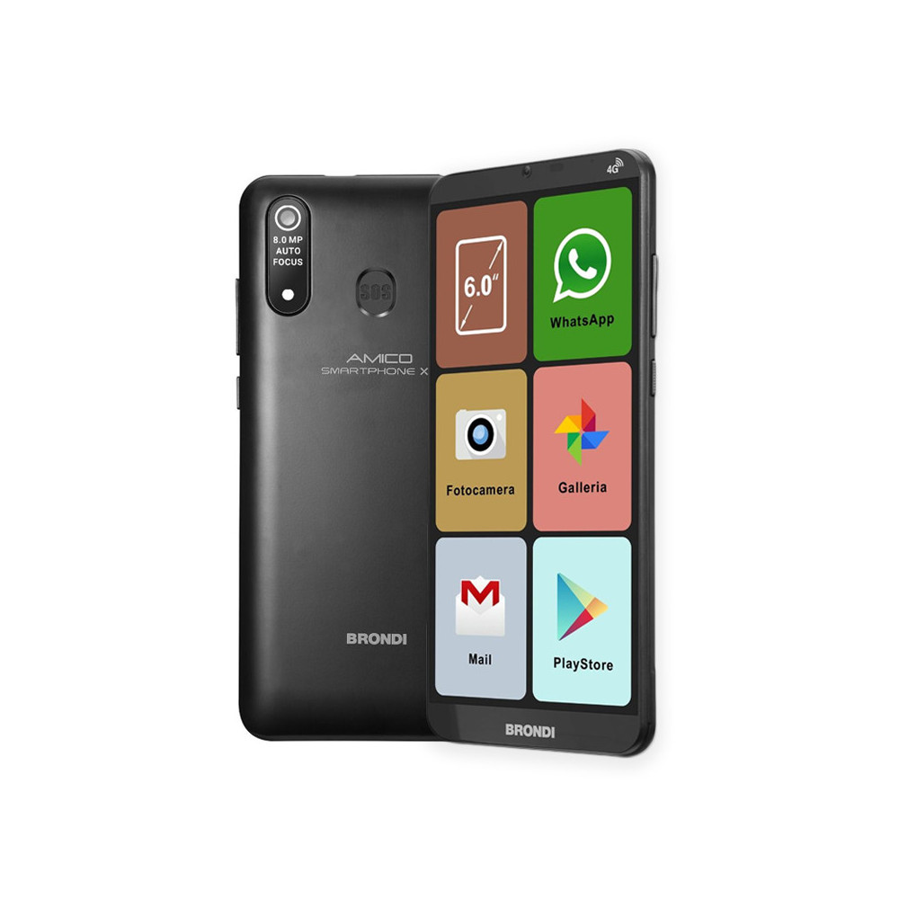 BRONDI AMICO SMARTPHONE XL (NERO) - SENIOR SMARTPHONE