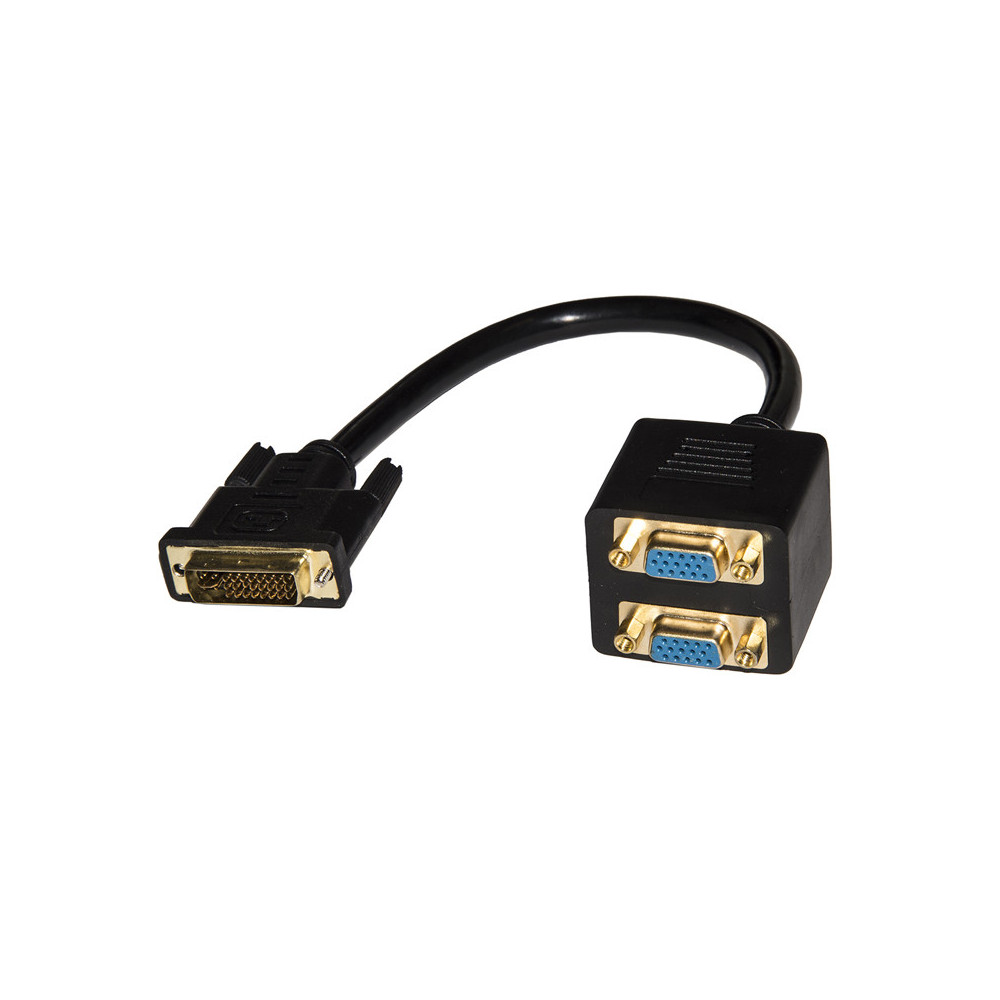 LINK LKADAT04 - CAVO SPLITTER DVI (24+5) MASCHIO A 2 X VGA FEMMINA