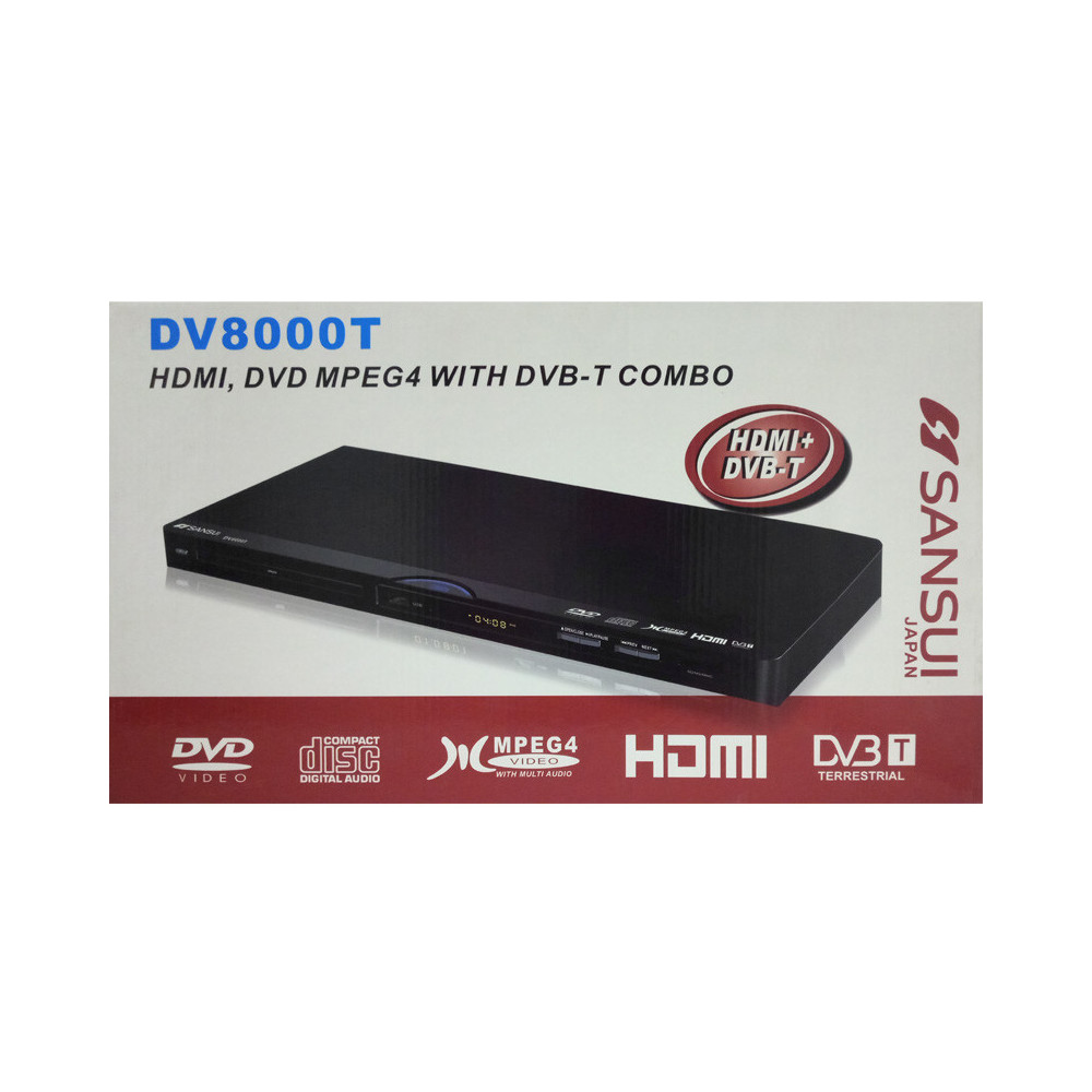 Lettore DivX + DVB-T con HDMI SANSUI DV8000T