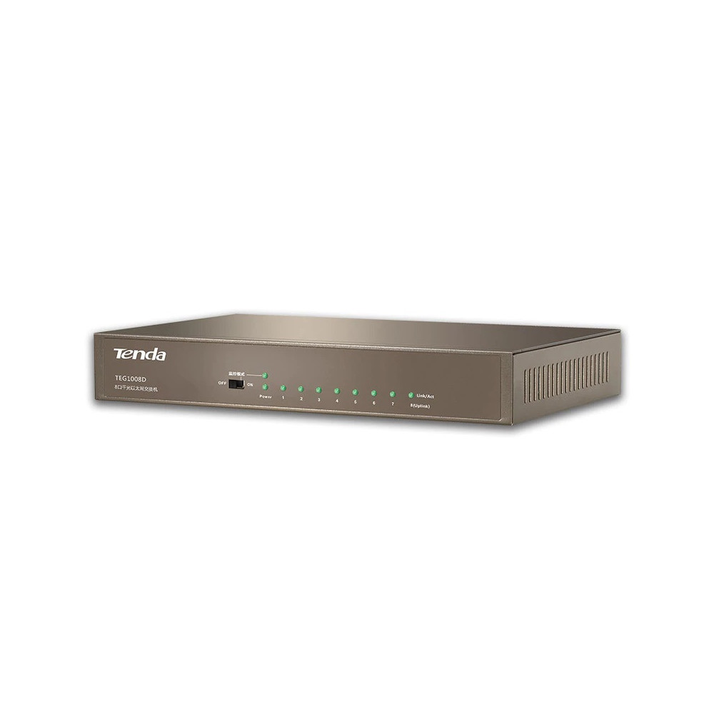 TENDA TEG1008D - DESKTOP SWITCH 8 PORTE GIGABIT - 10/100/1000 MBPS - CHASSIS METALLO