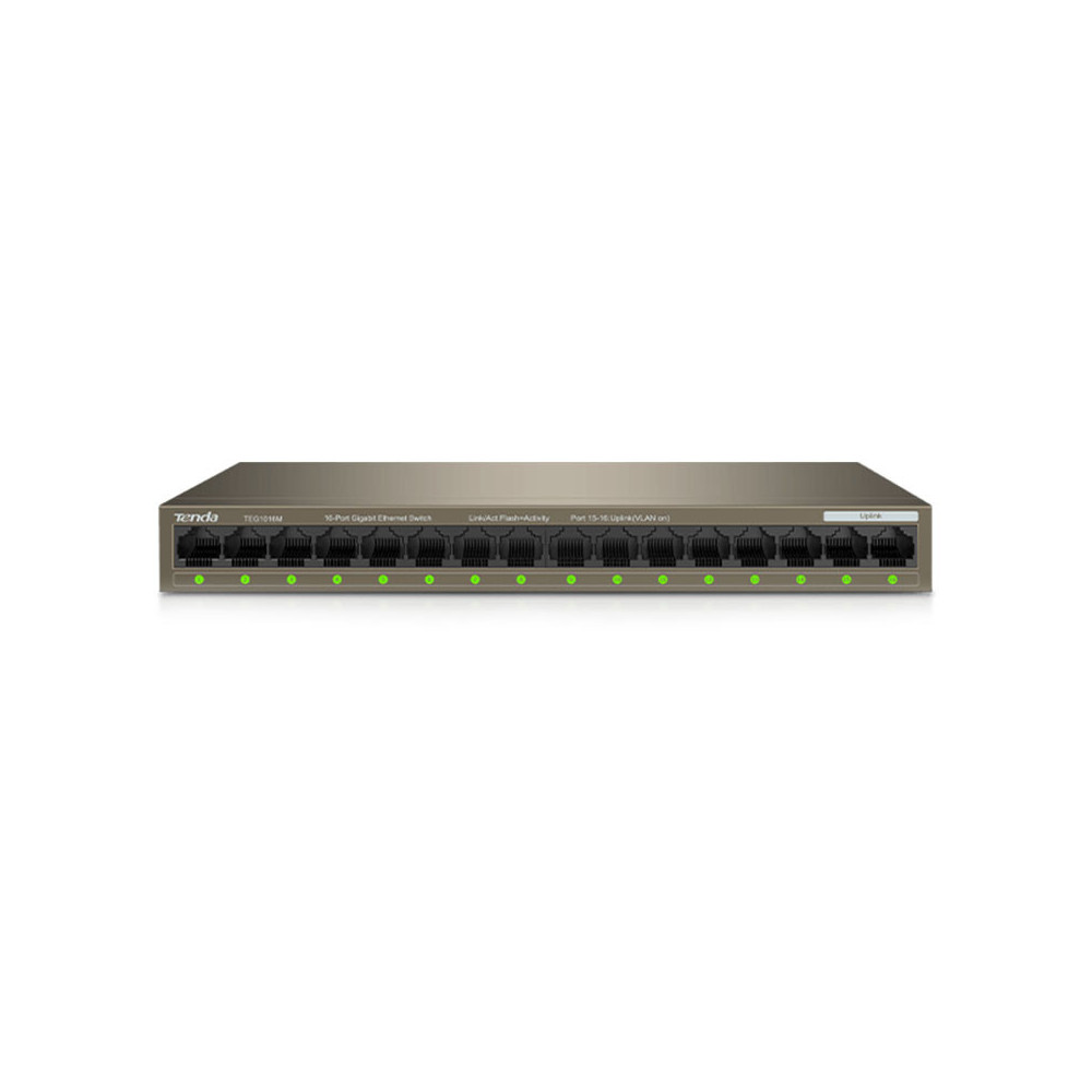 TENDA TEG1016M - RACK SWITCH 16 PORTE GIGABIT - 10/100/1000 MBPS - CHASSIS METALLO