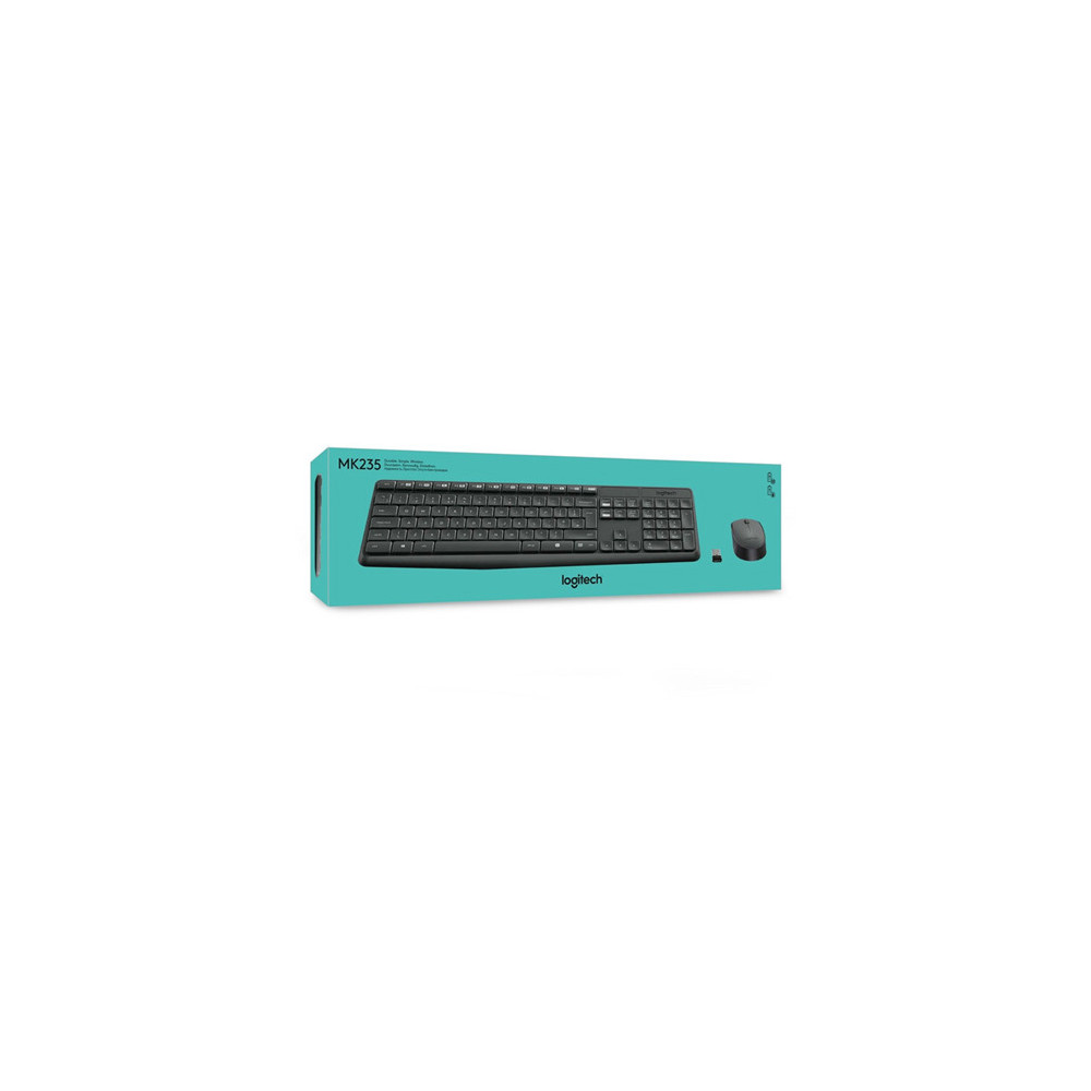 TASTIERA LOGITECH MK235 + MOUSE WIRELESS BK 920-007913