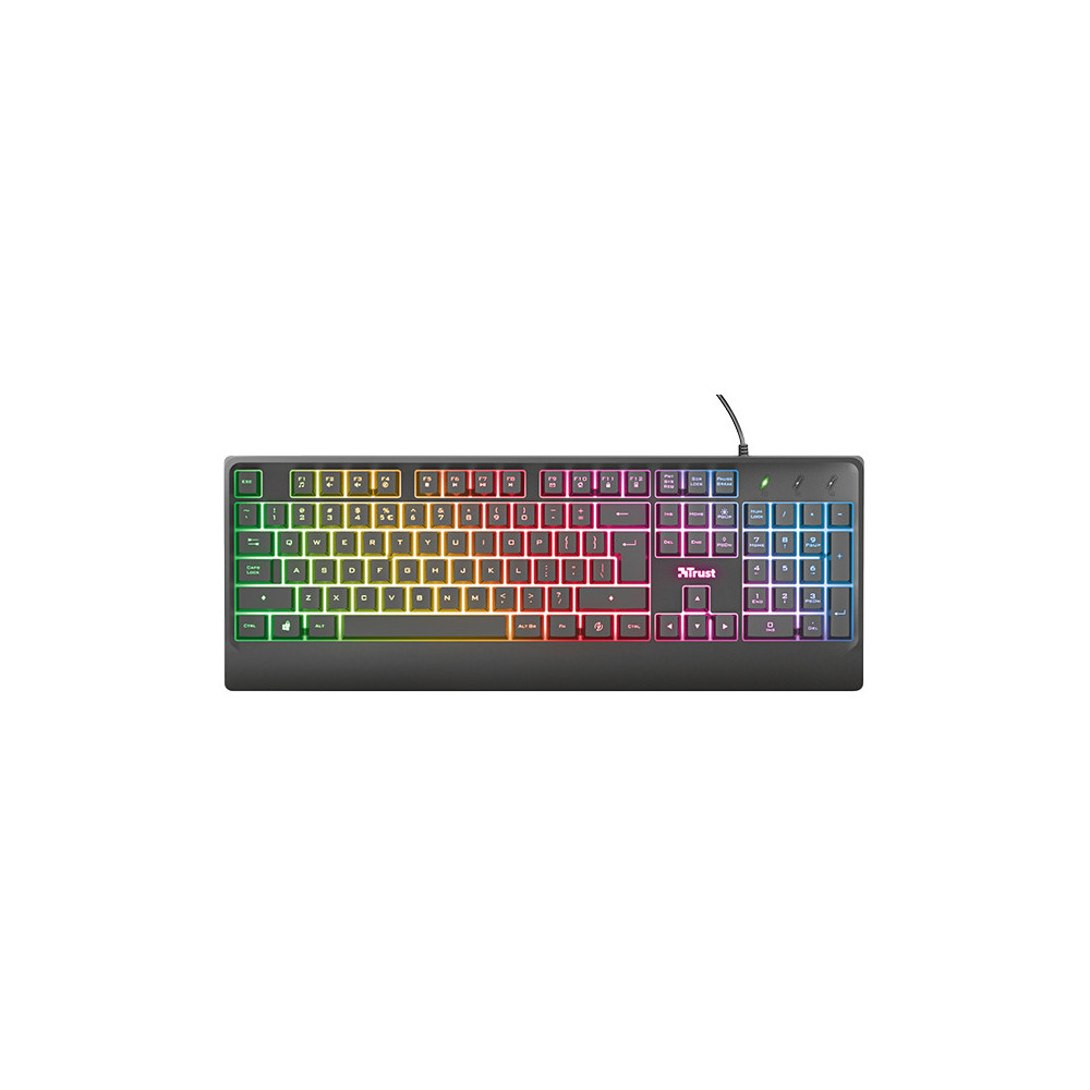 TRUST ZIVA (24100) - TASTIERA GAMING CON LED RGB - RESISTENTE AI LIQUIDI