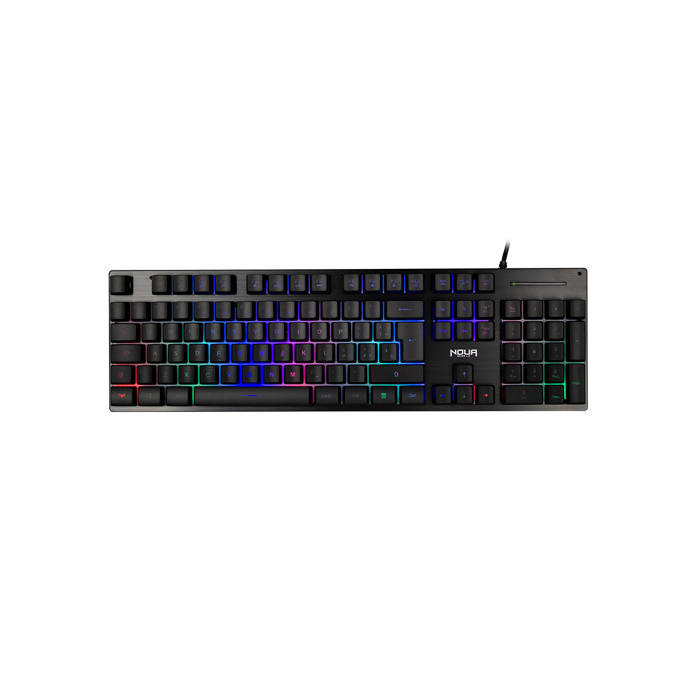 TASTIERA GAMING NOUA SHIELD - A MEMBRANA CON RETROILLUMINAZIONE RAINBOW 105 TASTI