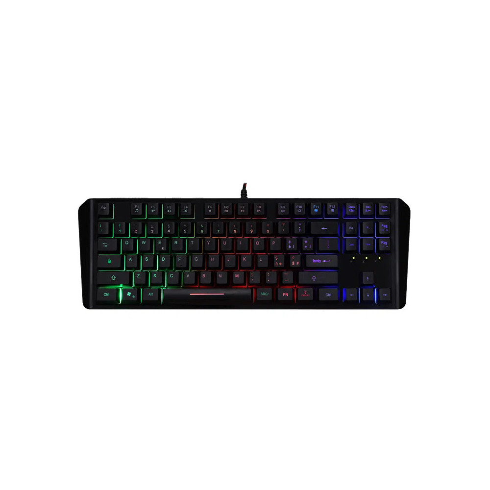 NOUA COSMO - TASTIERA GAMING A MEMBRANA - ILLUMINAZIONE RGB - 87 TASTI