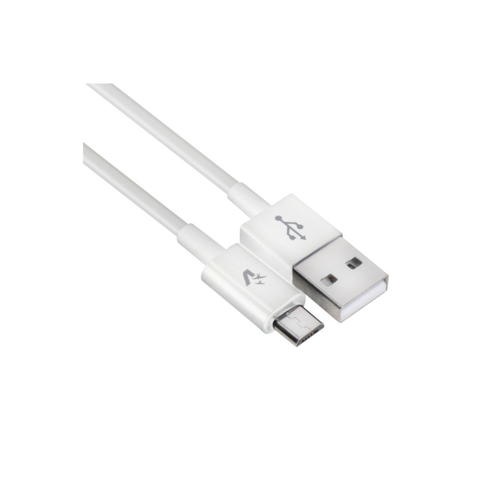 VULTECH SM-T112WH - CAVO USB / MICRO USB - RIVESTIMENTO TPE - 1M - COLORE BIANCO