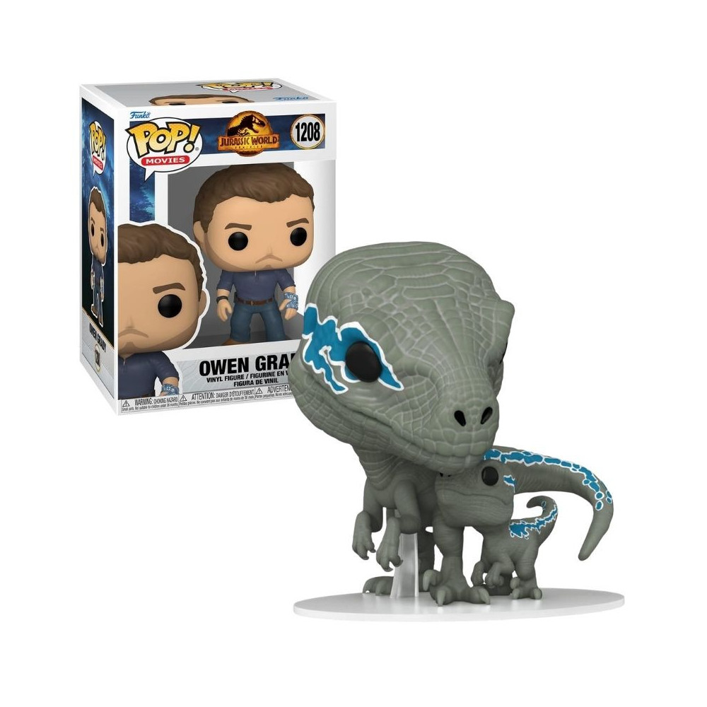 FUNKO POP (62223) - POP  e  BUDDY - MOVIES - JURASSIC WORLD - VELOCIRAPTOR (BLUE  e  BETA)