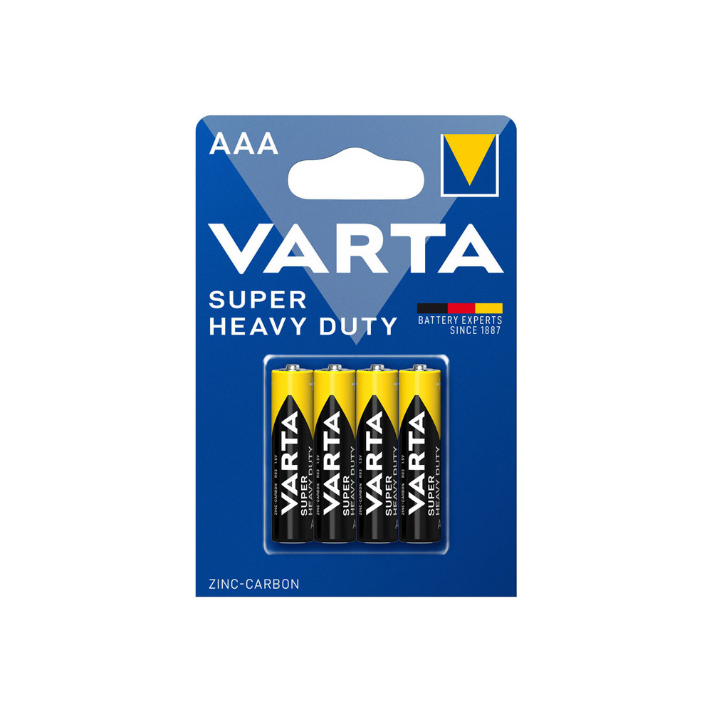 VARTA R03 BLISTER 4 BATTERIE AAA ZINCO-CARBONE