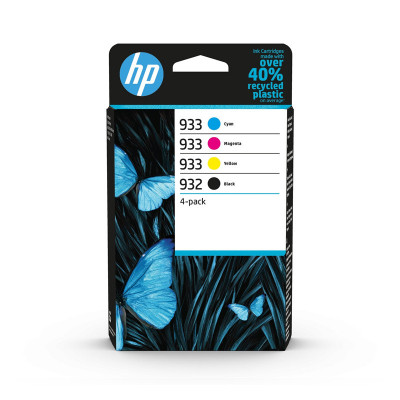 HP 932/933 4-PACK (6ZC71AE) - BLACK (932) + TRI-COLOR (933) - CARTUCCIA ORIGINALE