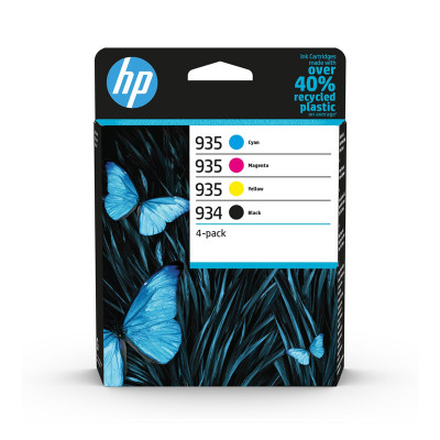 HP 935 4-PACK (6ZC72AE) - BLACK (934) + CIANO + MAGENTA + YELLOW - CARTUCCIA ORIGINALE