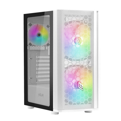 NOUA ORIZON M111 - CASE ATX BIANCO - VENTOLA ARGB - SUPPORTA DISSIPAZIONE A LIQUIDO