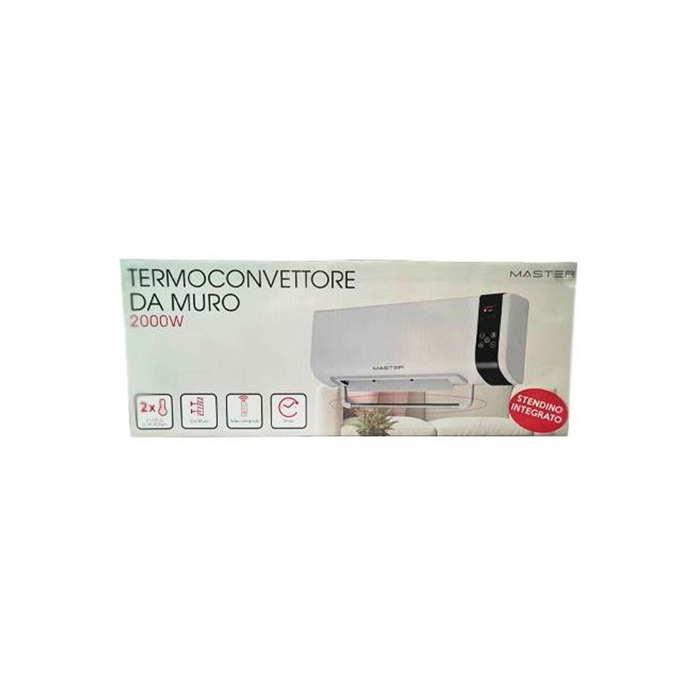 MASTER TCP3510-R - TERMOCONVETTORE DA PARETE CON STENDINO - 2000W - 2 LIV. DI POTENZA - TELECOMANDO