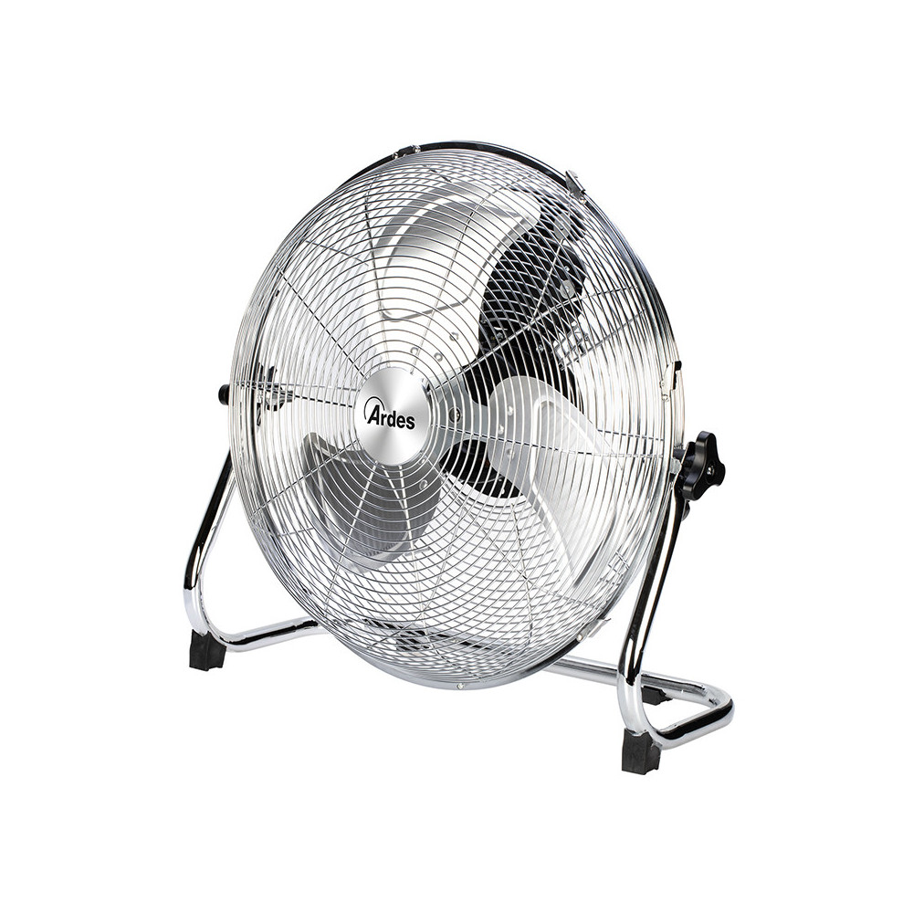 ARDES BOX CHROME 40 (AR5C40B ) - VENTILATORE DA PAVIMENTO IN METALLO 3 PALE DA 40CM 45 WATT 3 VELOCITA''