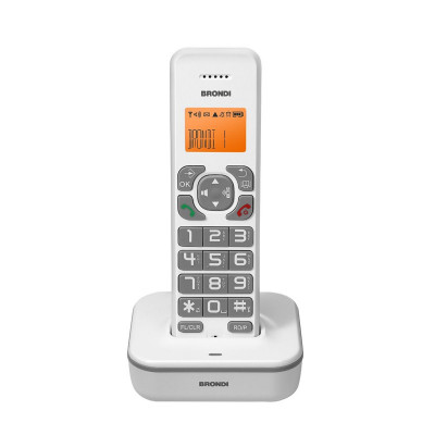 BRONDI BRAVO STAR (BIANCO) - TELEFONO CORDLESS - VIVAVOCE - TASTI GRANDI