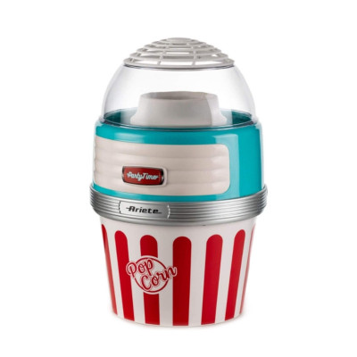 ARIETE POP CORN XL CELESTE (PARTY TIME) (2957/01) - MACCHINA PER POP CORN - DESIGN VINTAGE - 1100W