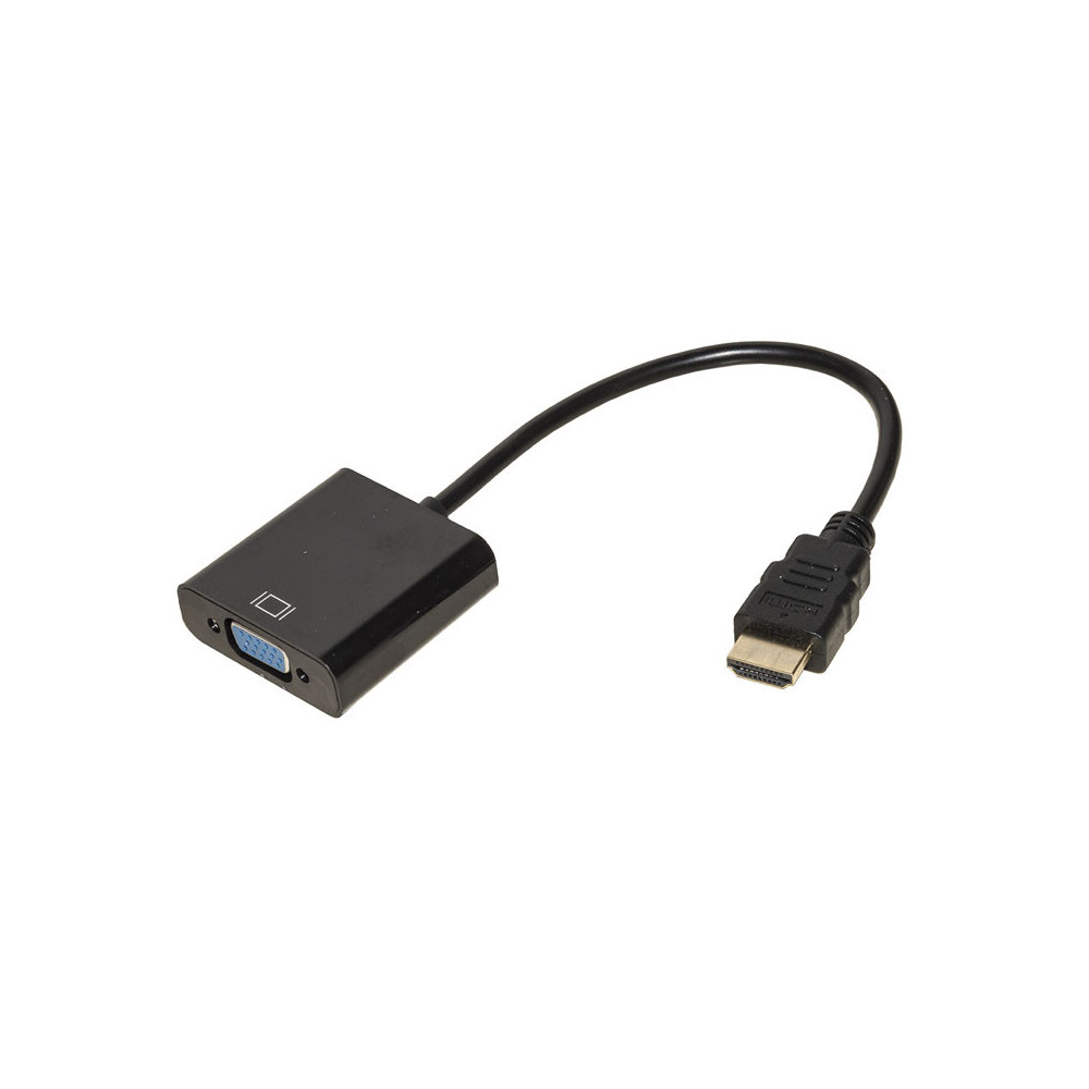 ADATTATORE LINK HDMI TIPO-A MASCHIO - VGA FEMMINA CON PRESA AUDIO 3.5MM - ADAT10