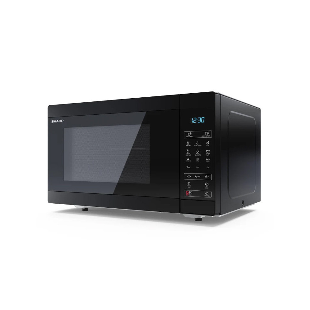 SHARP YC-MG81E-B - FORNO A MICROONDE 28L - 900W - CONTROLLO DIGITALE - GRILL - 11 LIVELLI DI POTENZA - BLACK