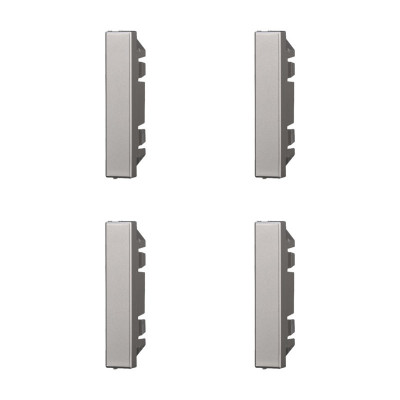 ETTROIT FALSO POLO 1/2 MODULO (4PZ) - SERIE MOON - GRIGIO (AG0102) Compatibile BTicino Axolute