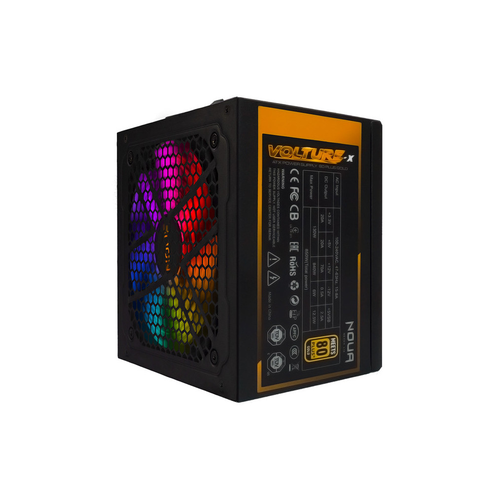 NOUA VOLTURE GX85MVX - ALIMENTATORE MODULARE 850W - 80 PLUS GOLD - VENTOLA 120MM RGB