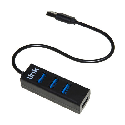 LINK LKHUB024 - HUB 4 PORTE USB 2.0 CON CAVO DA 15CM