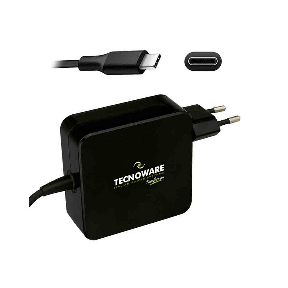 TECNOWARE FAU17563 - ALIMENTATORE UNIVERSALE 65W CON CAVO USB-C