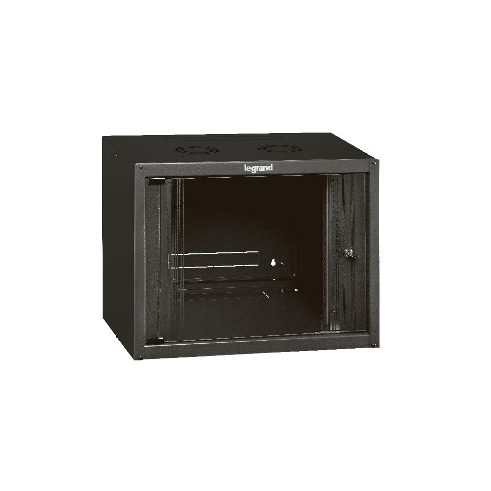 LEGRAND 646200 - ARMADIO RACK 19 (NERO) - 6 UNITA'' DA MURO (A)358 x (L)600 x (P)450 - PORTA IN VETRO