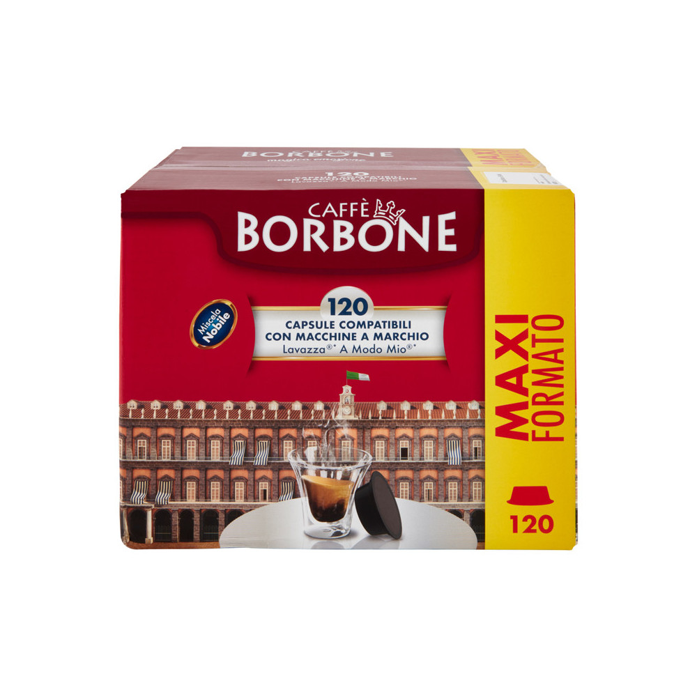 CAFFE'' BORBONE MISCELA NOBILE (BLU) - BOX 120 CAPSULE COMPATIBILI LAVAZZA A MODO MIO