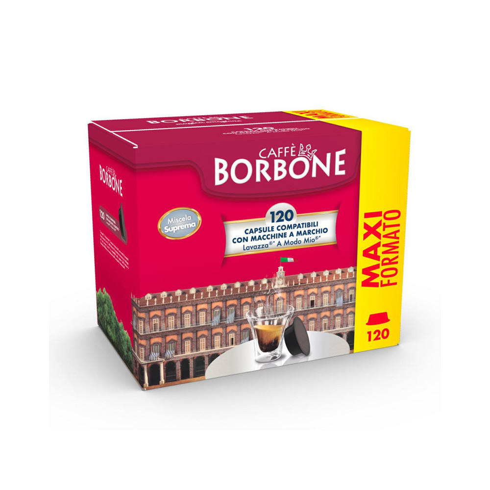 CAFFE'' BORBONE MISCELA SUPREMA (ORO) - BOX 120 CAPSULE COMPATIBILI LAVAZZA A MODO MIO