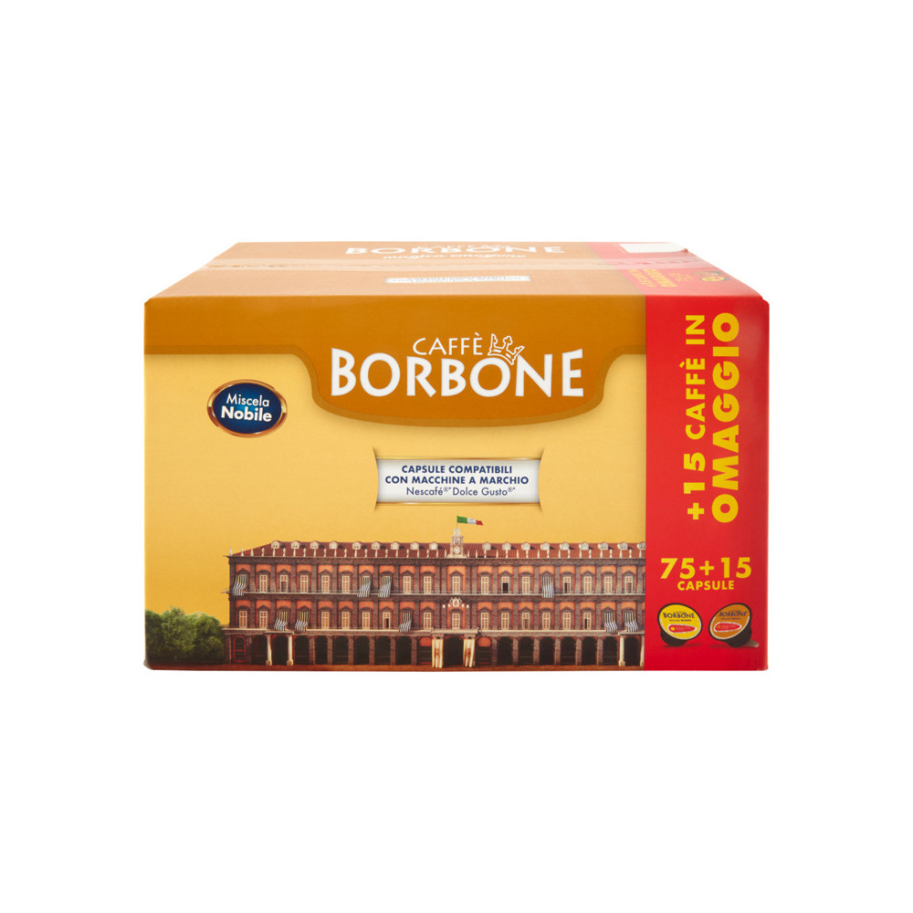 CAFFE'' BORBONE MISCELA NOBILE (BLU) - BOX 90 CAPSULE COMPATIBILI NESCAFE'' DOLCE GUSTO