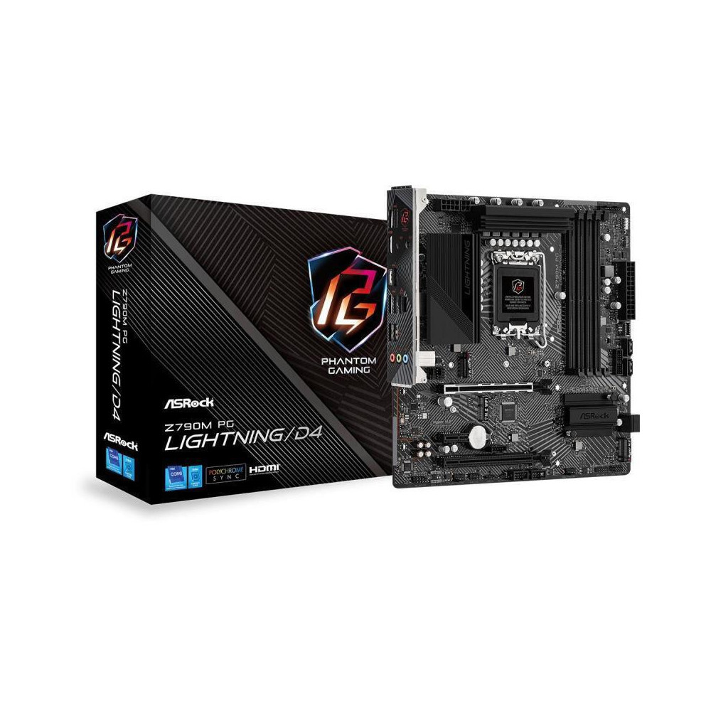 ASROCK Z790M PG LIGHTNING/D4 - DDR4 SOCKET 1700 + HDMI + M.2 mATX