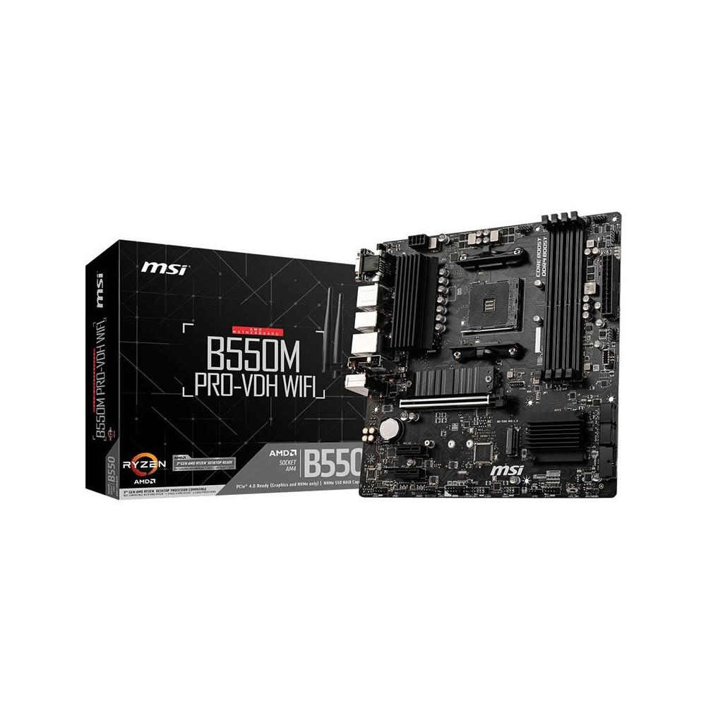 MSI B550M PRO-VDH WIFI - MAINBOARD MICRO ATX - DDR4 - SOCKET AM4 - HDMI - VGA - DP