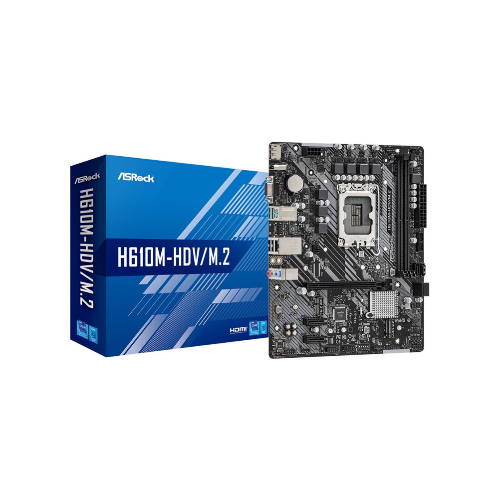 ASROCK H610M-HDV M.2 - MAINBOARD MICRO ATX - DDR4 - SOCKET 1700 - HDMI