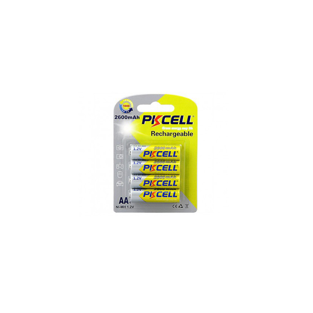 BLISTER 4 STILO RICARICABILI PKCELL AA NI-MH 2600 MAH 1.2V