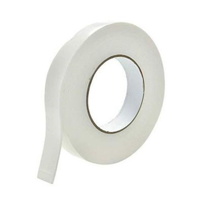 10 PZ - NASTRO BIADESIVO SPUGNA BIANCO PELLICOLA WHITE 25MM x 1.9MT