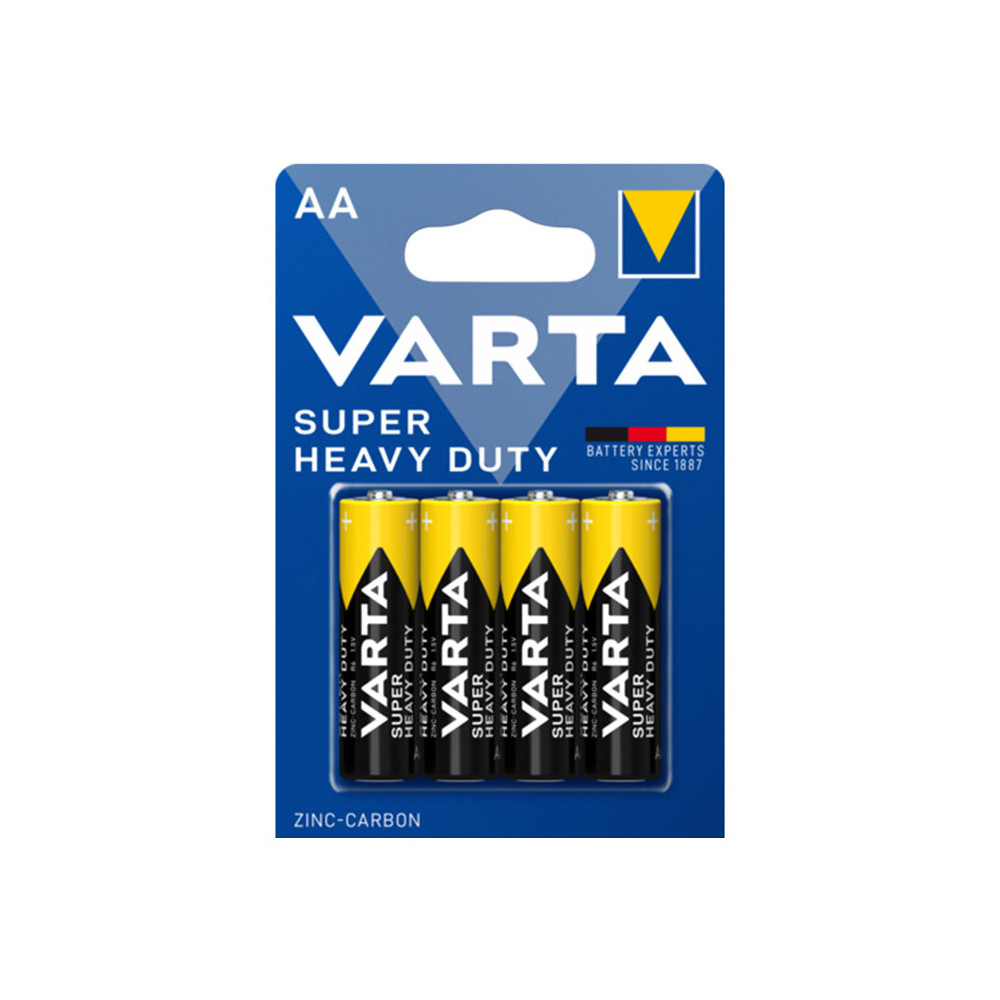 VARTA SUPER HEAVY DUTY - BLISTER 4 STILO AA ZINCO-CARBONE