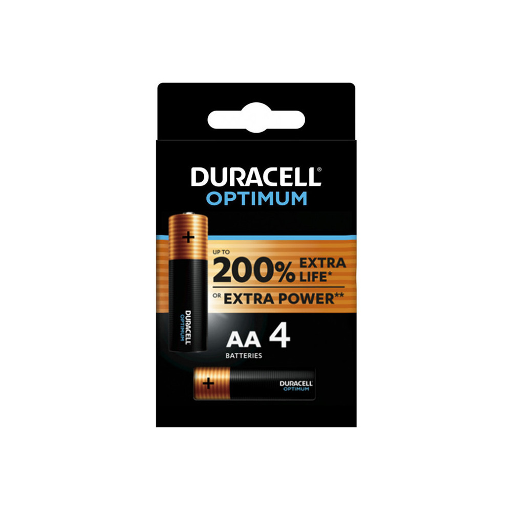 DURACELL OPTIMUM BLISTER 4 STILO AA (LR6/MX1500)