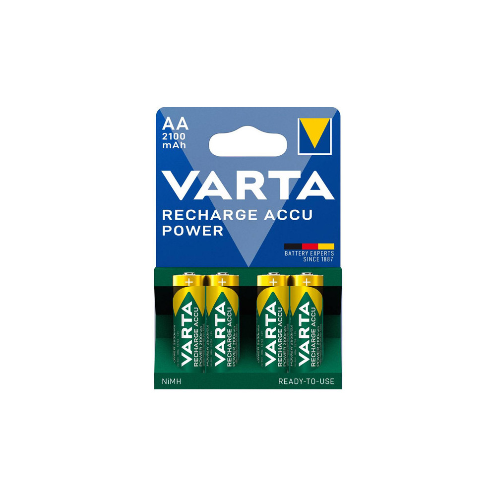 BLISTER 4 STILO RICARICABILI VARTA AA NI-MH 2100mAh 1.2V