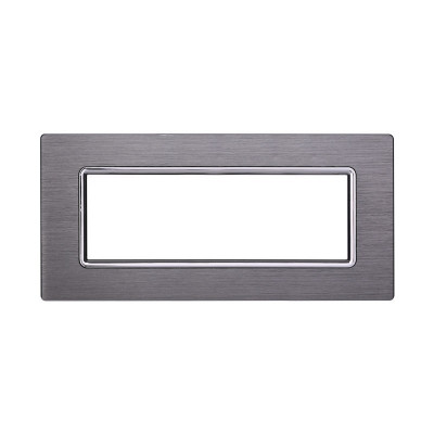 ETTROIT PLACCA IN ALLUMINIO 7 MODULI - SERIE SPACE - SILVER (LN86706) Compatibile BTicino Living