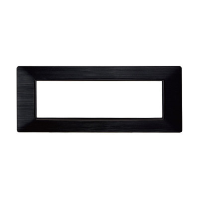 ETTROIT PLACCA IN PLASTICA 7 MODULI - SERIE STARLIGHT - NERO SATINATO (EV85614) Compatibile Vimar Plana