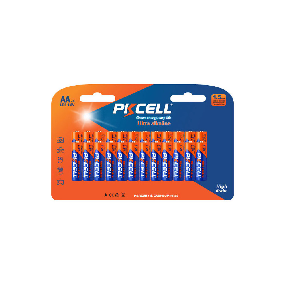 PKCELL ULTRA ALCALINE BLISTER 24 STILO AA LR6