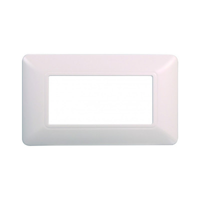 ETTROIT PLACCA IN PLASTICA 4 MODULI - SERIE SOLAR - BIANCO (MT83401) Compatibile BTicino Matix