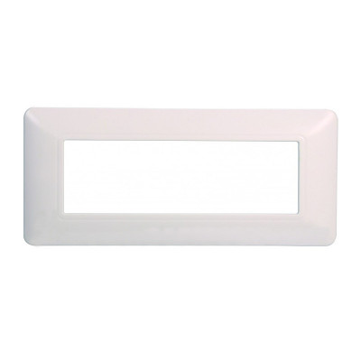 ETTROIT PLACCA IN PLASTICA 6 MODULI - SERIE SOLAR - BIANCO (MT83601) Compatibile BTicino Matix