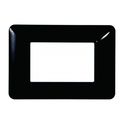 ETTROIT PLACCA IN PLASTICA 3 MODULI - SERIE SOLAR - NERO (MT83302) Compatibile BTicino Matix