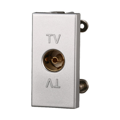 ETTROIT CONNETTORE TV FEMMINA - SERIE MOON - GRIGIO (AG2251) Compatibile BTicino Axolute