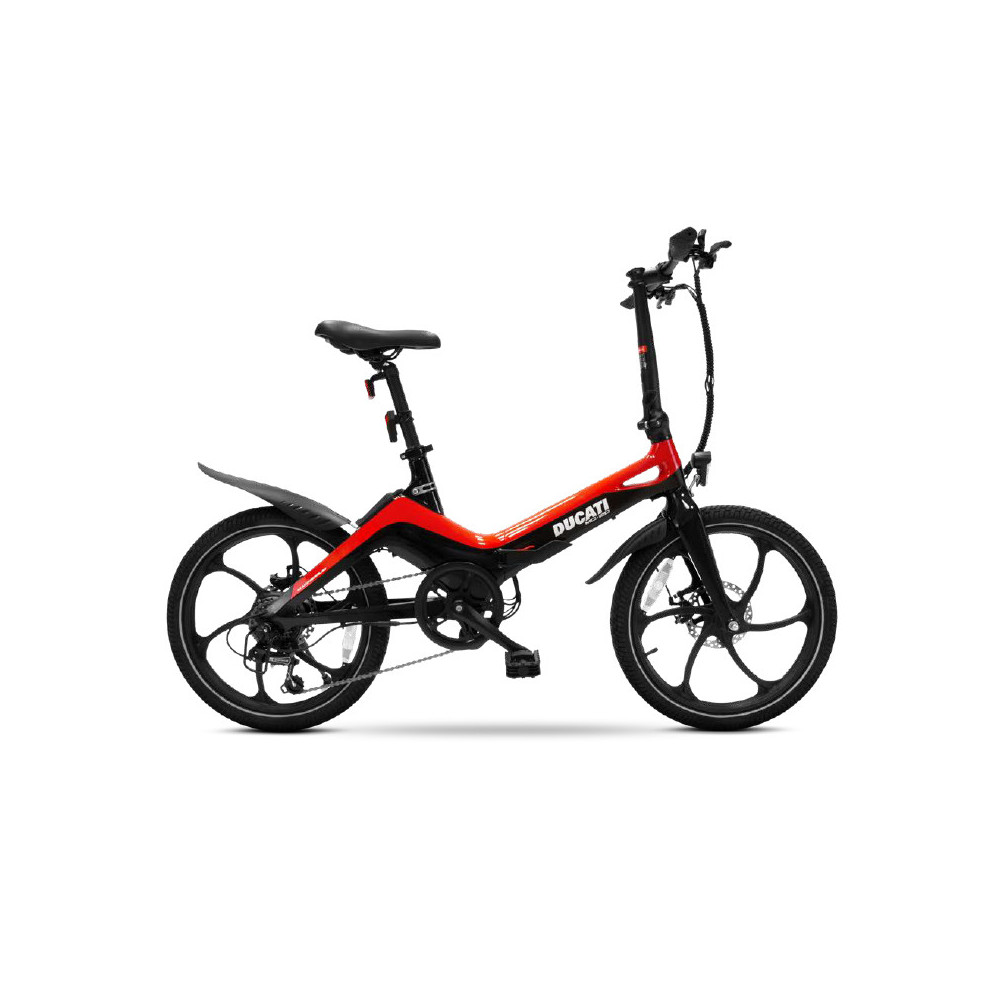 DUCATI MG20 (DU-BI-210003) FOLDING CITY E-BIKE (NERO/ROSSO) - BICICLETTA ELETTRICA - RUOTE 20X2.125 - MOTORE 250W 36V- BATTERIA